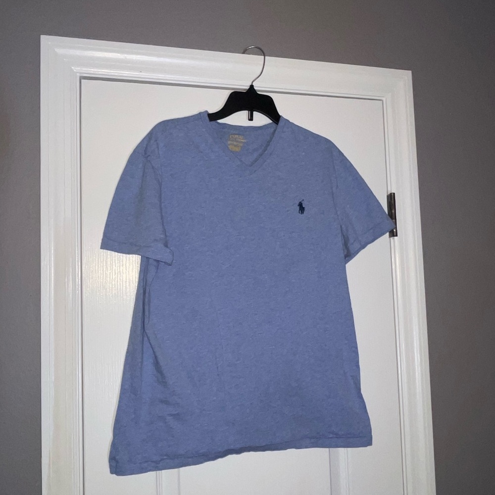 Polo by Ralph Lauren Blue Short Sleeve Tee V Neck